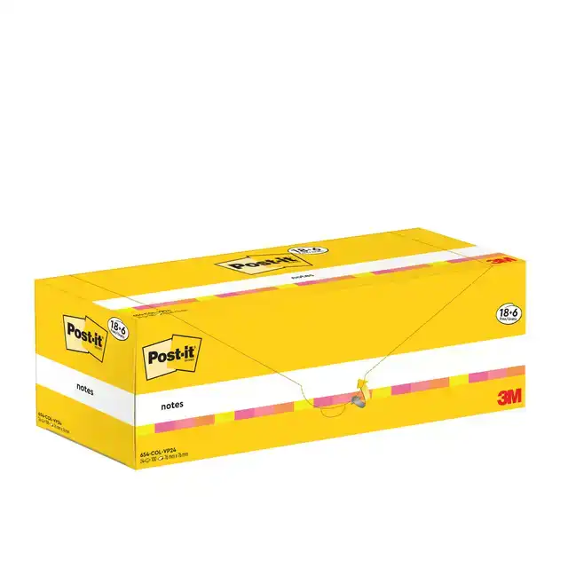 MEMOBLOK 3M POST-IT 654-COL 76X76MM