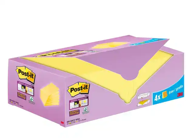 MEMOBLOK 3M POST-IT 655-SSCY 76X127MM