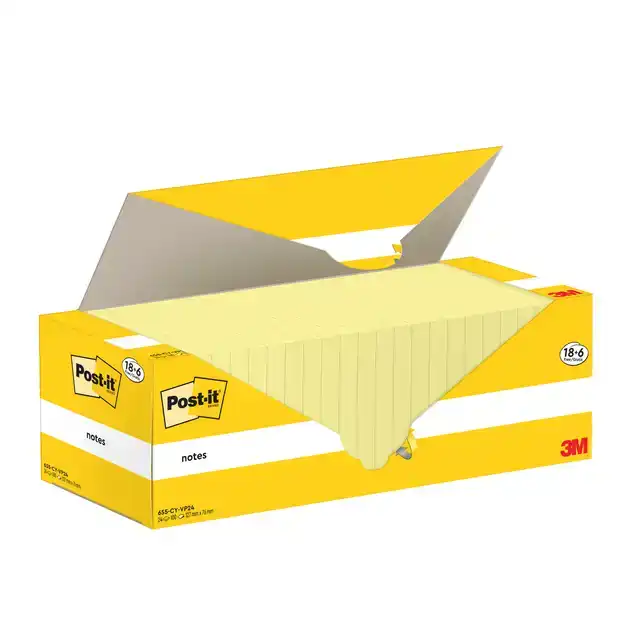 MEMOBLOK 3M POST-IT 655-CY 76X127MM