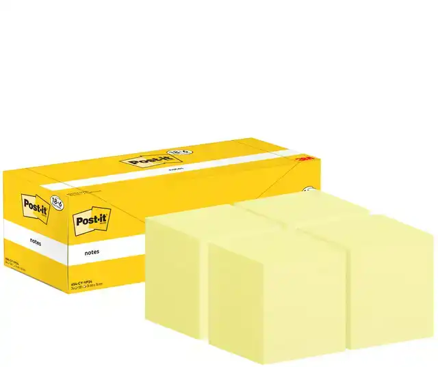 MEMOBLOK 3M POST-IT 654-CY 76X76MM GEEL