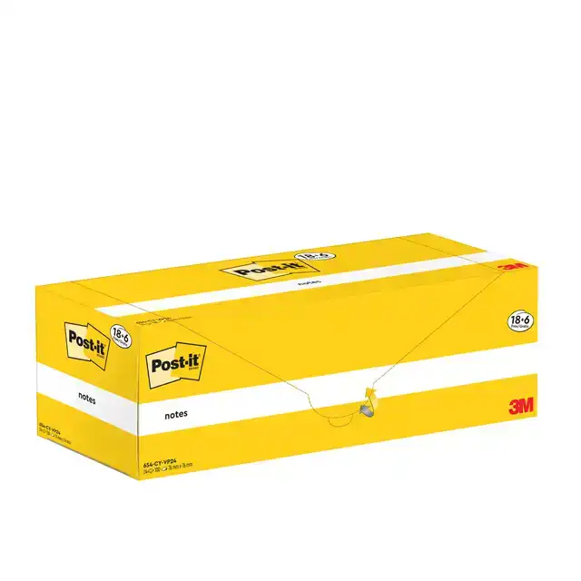 MEMOBLOK 3M POST-IT 654-CY 76X76MM GEEL
