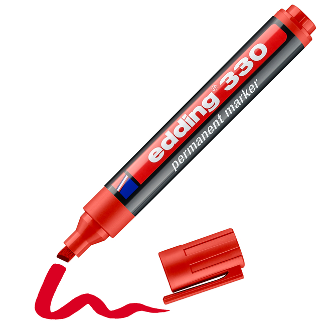 VILTSTIFT EDDING 330 SCHUIN 1-5MM ROOD