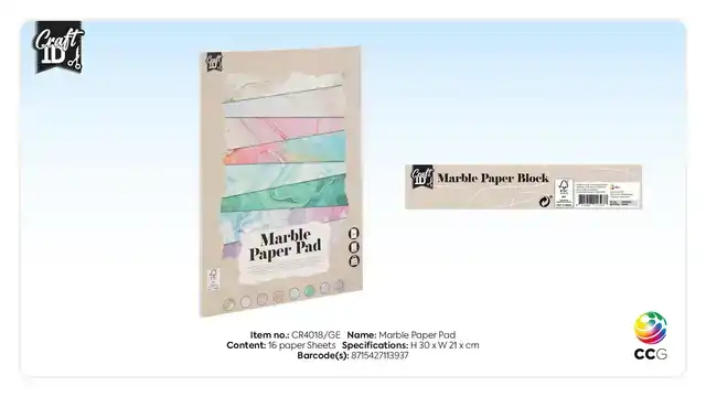 HOBBYKARTON CRAFTID A4 175GR MARMER 16