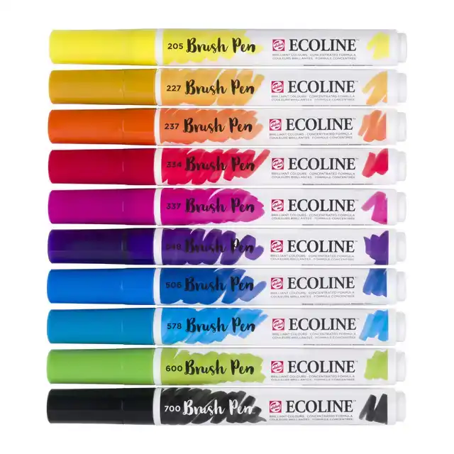 BRUSHPEN TALENS ECOLINE SET 10 STUKS