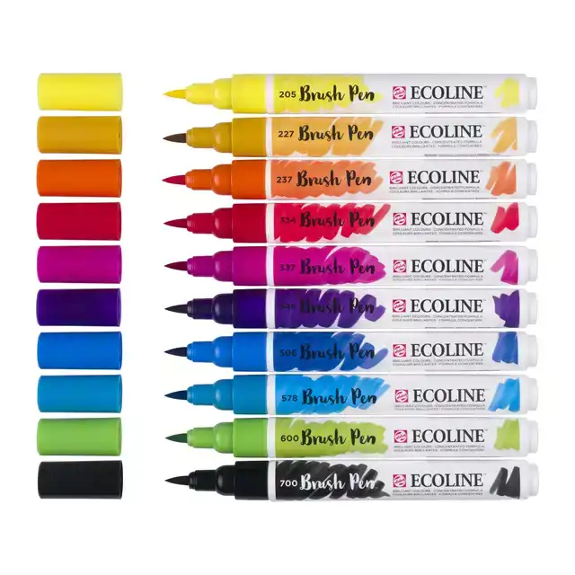 BRUSHPEN TALENS ECOLINE SET 10 STUKS