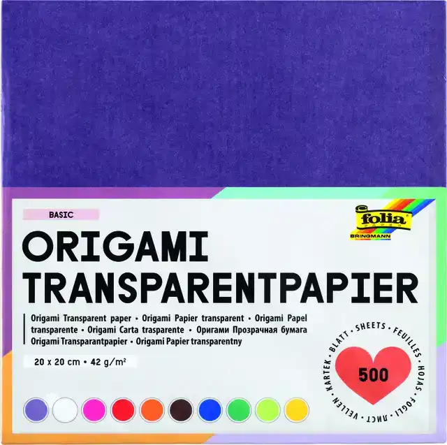 ORIGAMI PAPIER FOLIA 20X20CM TR 42GR