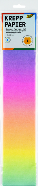 CRêPEPAPIER FOLIA REGENBOOG 250X50CM