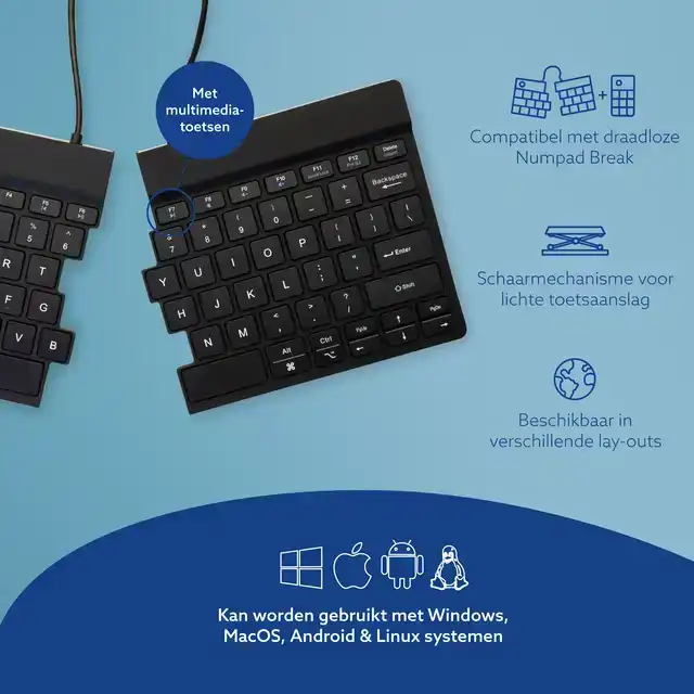 TOETSENBORD R-GO SPLIT BREAK QWERTY WL