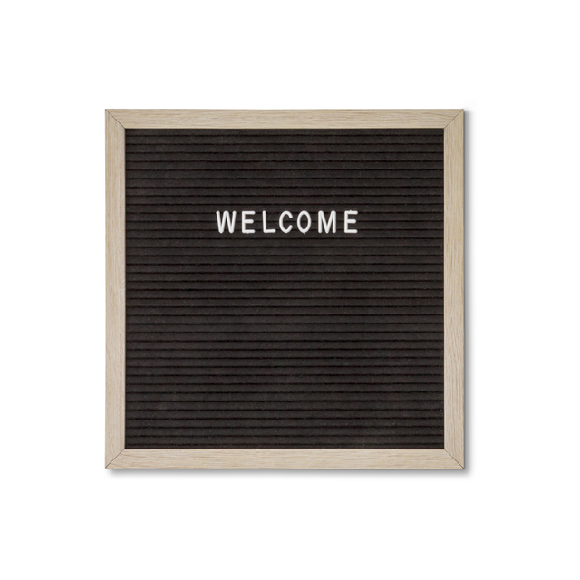 LETTERBORD ZWART 30 X 30 CM