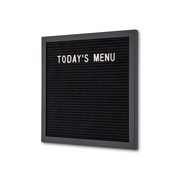 LETTERBORD ZWART 30 X 30 CM MET ZWARTE