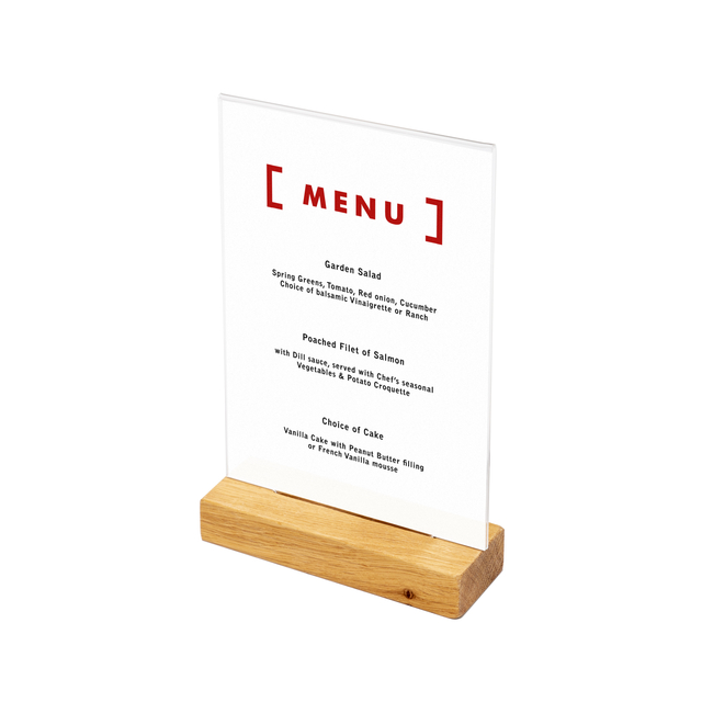 HOUTEN MENUHOUDER T TAFELDISPLAY A5