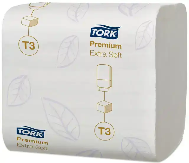 TOILETPAPIER TORK T3 PREMIUM GEVOUWEN
