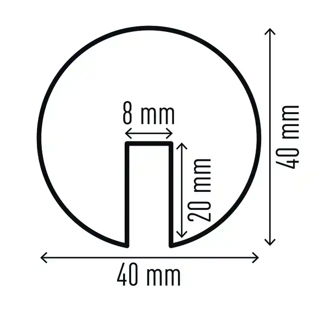 BESCHERMINGSPROFIEL DURABLE E8R HOEK 1M
