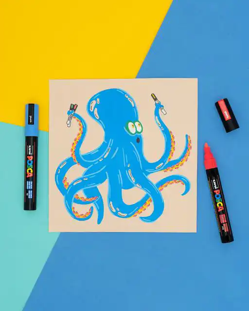 VERFSTIFT POSCA PC5M M FLUOR ROOD