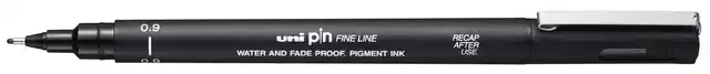 FINELINER UNI-BALL PIN 0.9MM ZWART