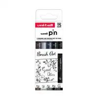 FINELINER UNI-BALL PIN BRUSH ART