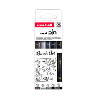 FINELINER UNI-BALL PIN BRUSH ART