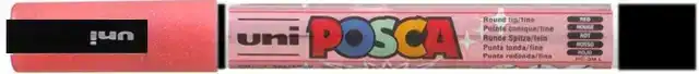 UNI POSCA VERFMARKER 3M GLITTER ROOD