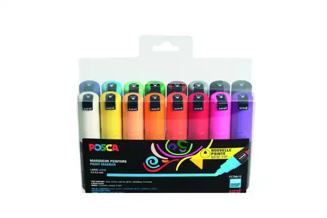 VERFSTIFT POSCA PC7M B 16ST ASSORTI