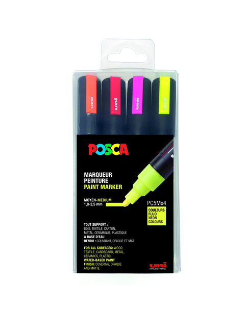 VERFSTIFT POSCA PC5M M FLUOR 4ST
