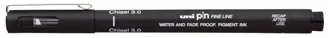 FINELINER UNI-BALL PIN BEITELPUNT 3MM