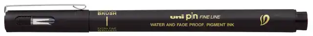 FINELINER UNI-BALL PIN BRUSH EF ZWART