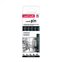 FINELINER UNI-BALL PIN ASP009 SET Ã 5
