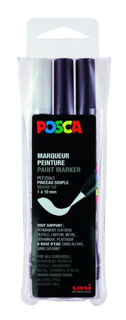 BRUSHVERFSTIFT POSCA PCF350 1-10MM 3ST