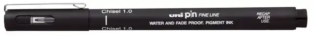 FINELINER UNI-BALL PIN BEITELPUNT 1MM