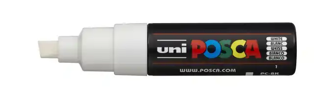PAINTMARKER UNI POSCA PC8K B SCHUIN WIT