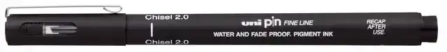 FINELINER UNI-BALL PIN BEITELPUNT 2MM
