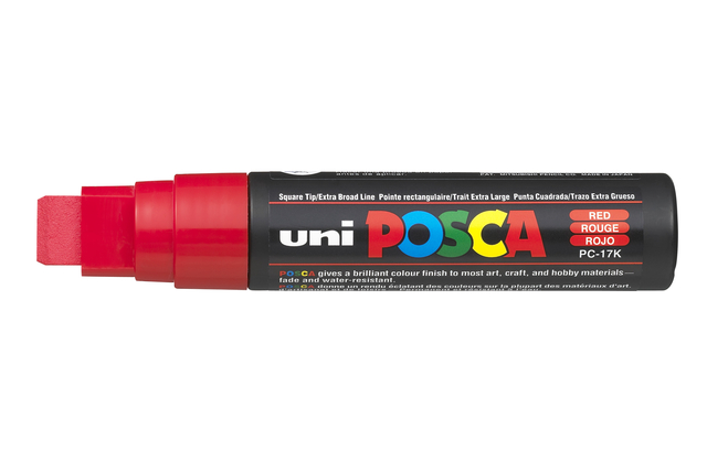 VERFSTIFT POSCA PC17K EB RECHTHOEK ROOD