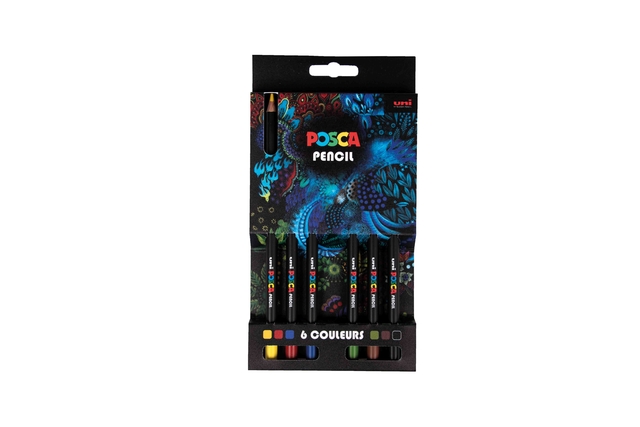 KLEURPOTLOOD POSCA 6ST ASSORTI