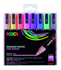 VERFSTIFT POSCA PC5M M 8ST PASTEL