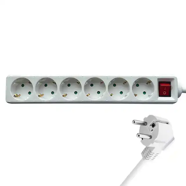 STEKKERDOOS BRASQ 6 VOUDIG 3 METER WIT