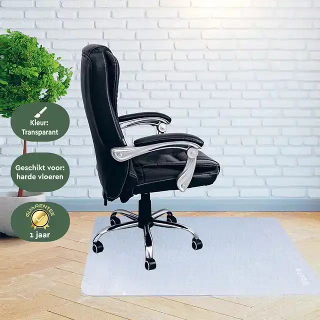 STOELMAT BRASQ PVC 90X120 VOOR HARDE