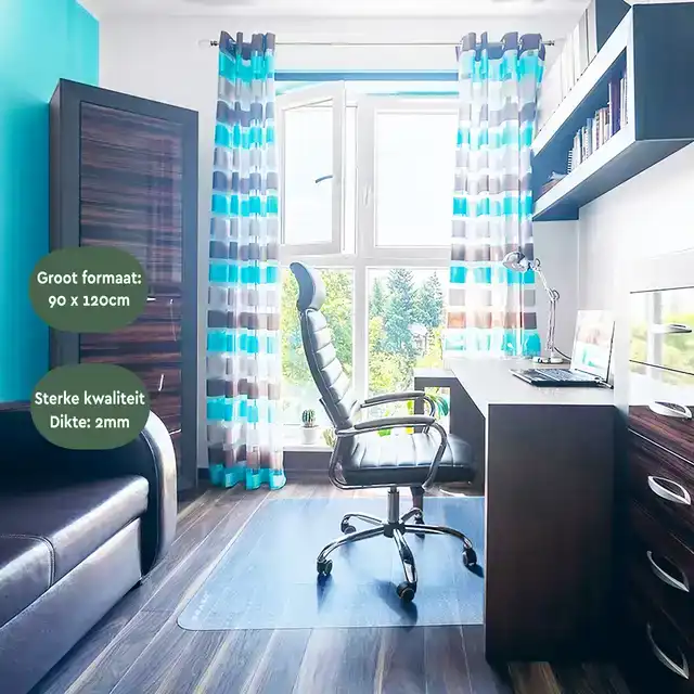 STOELMAT BRASQ PVC 90X120 VOOR HARDE