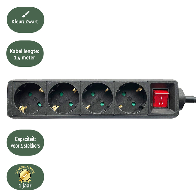 STEKKERDOOS BRASQ 4 VOUDIG 1.4 METER