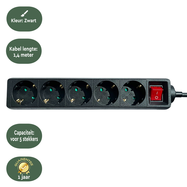 STEKKERDOOS BRASQ 5 VOUDIG 1.4 METER