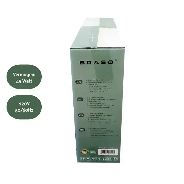 STATIEFVENTILATOR BRASQ F300 Ã˜ 40CM