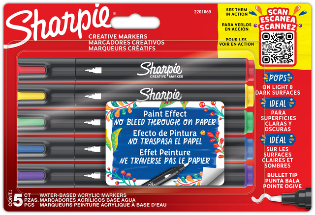 VILTSTIFT SHARPIE CREATIEVE MARKER 5ST