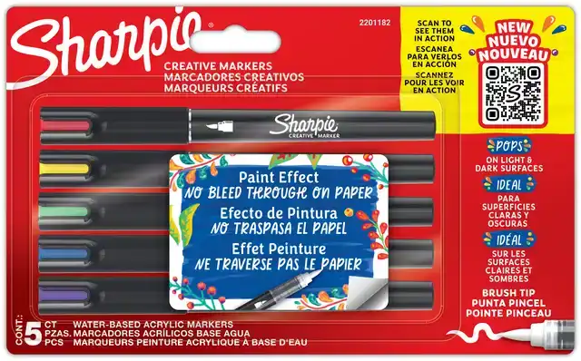 CREATIEVE MARKER SHARPIE BRUSHPUNT 5ST