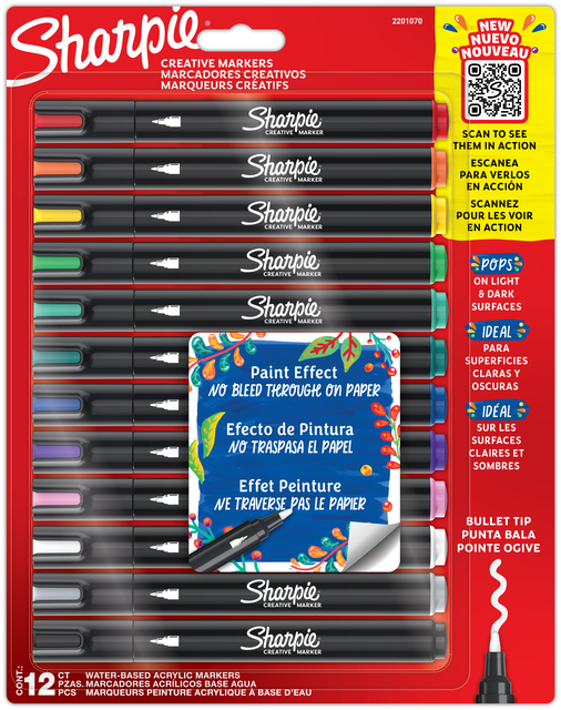 VILTSTIFT SHARPIE CREATIEVE MARKER 12ST