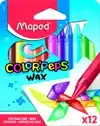 WASKRIJT MAPED COLOR'PEPS WAX SET Ã¡ 12