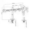 MONITORARM OFFICE 2 SCHERMEN ZILVER