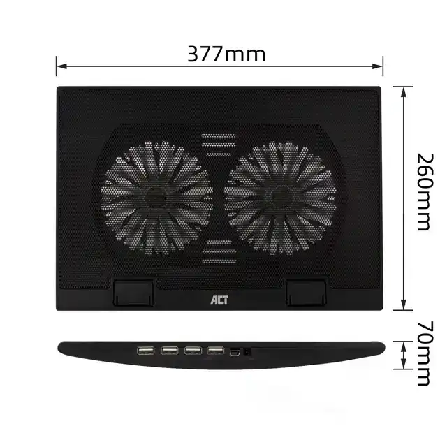 LAPTOPSTANDAARD VENTILATOR HOOGTE