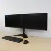 MONITORARM OP VOET 2 SCHERMEN