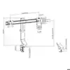MONITORARM OFFICE CROSSBAR 2 SCHERMEN