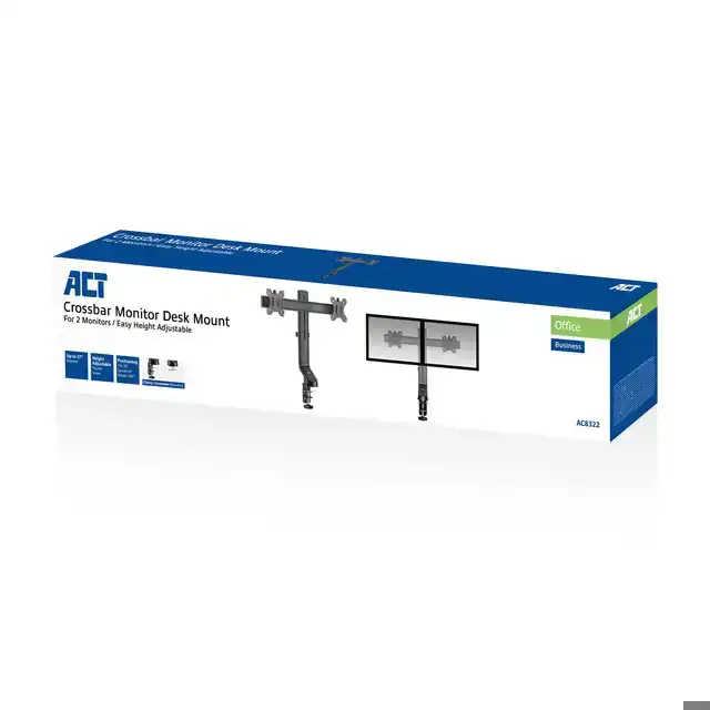 MONITORARM OFFICE CROSSBAR 2 SCHERMEN