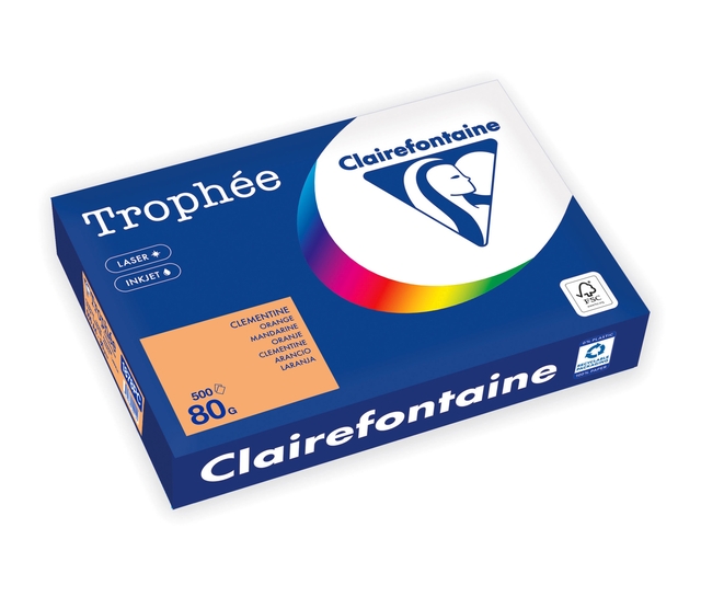 KOPIEERPAPIER TROPHEE A4 80GR ORANJE